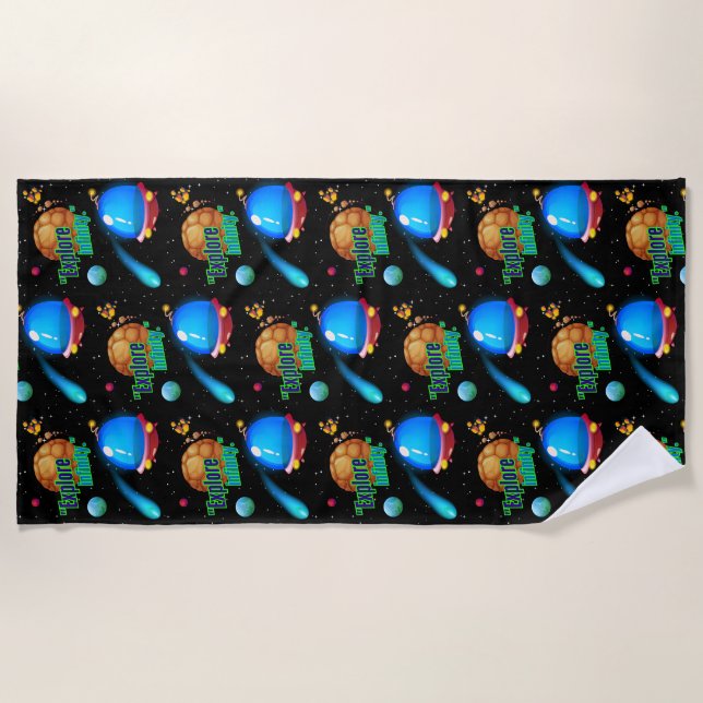 Explore infinity beach towel (Front)