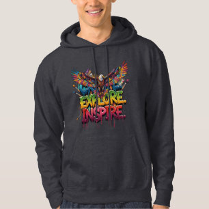 Explore Inspire Butterfly Hoodie – Vibrant & Uplif