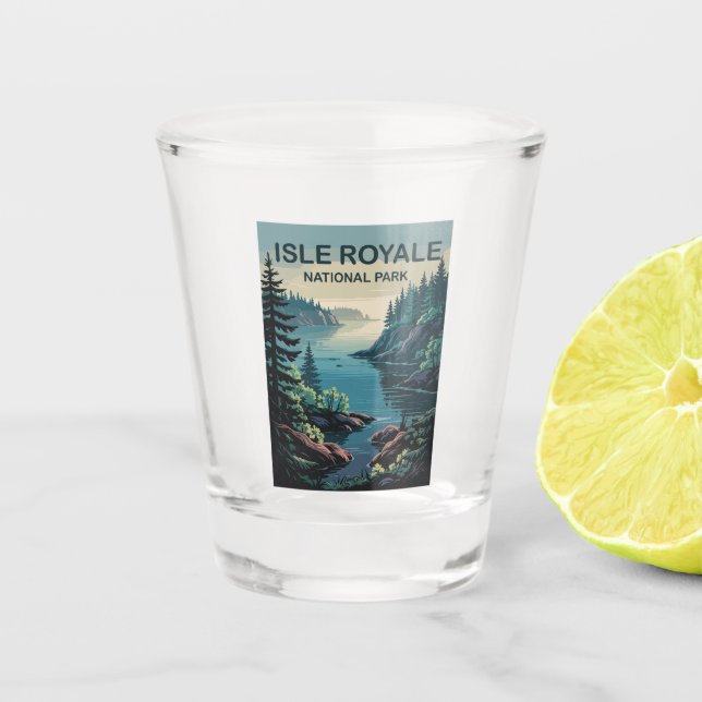 Explore Isle Royale Michigan’s Remote Paradise  Shot Glass (Front)