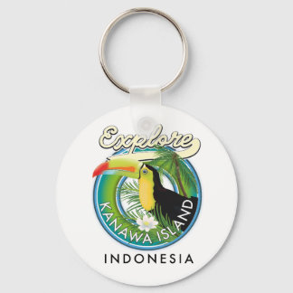 explore kanawa island indonesia key ring
