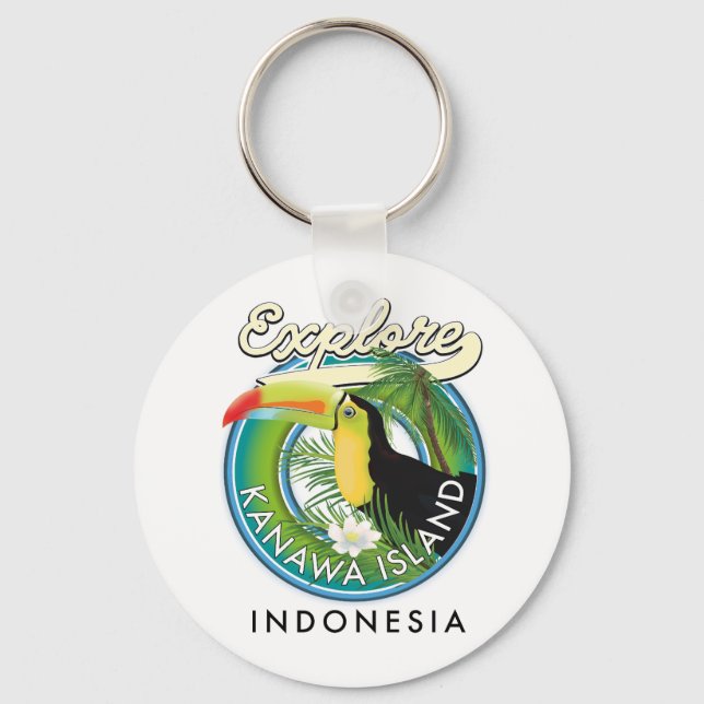 explore kanawa island indonesia key ring (Front)