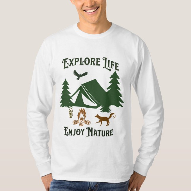 Explore Life, Enjoy Nature T-Shirt (Front)