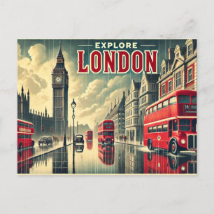 "Explore London" Postcard