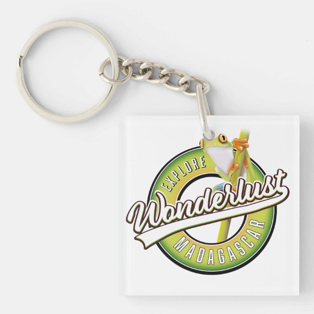 Explore Madagascar wonderlust Button Key Ring (Front)