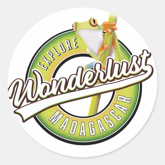 Explore Madagascar wonderlust Classic Round Sticker (Front)