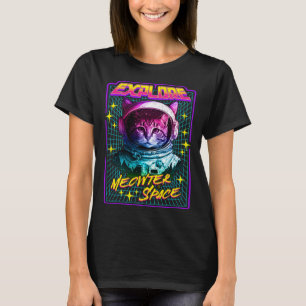 Explore Meowter Space 80s Style Astronaut Space C T-Shirt