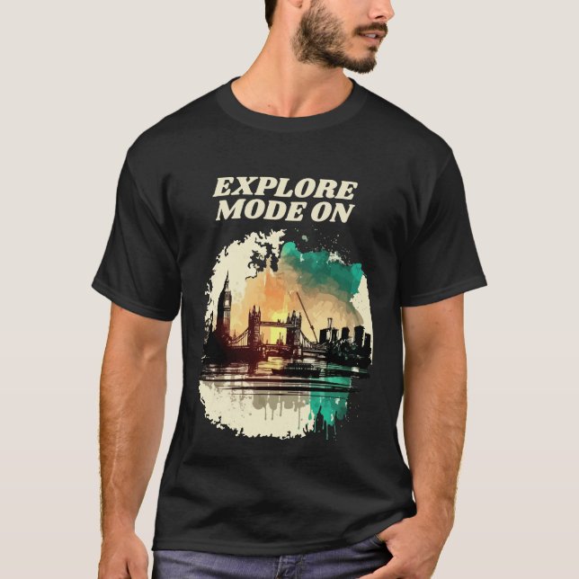 EXPLORE MODE ON – Adventure T-Shirt (Front)