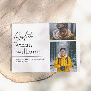 Explore Modern 2 Photos Graduation Announcement