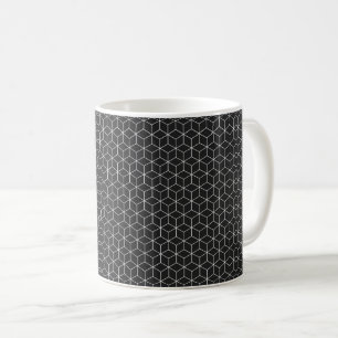 Explore Modern Optical Illusions with Cube Pattern Coffee Mug