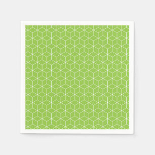 Explore Modern Optical Illusions with Cube Pattern Napkin