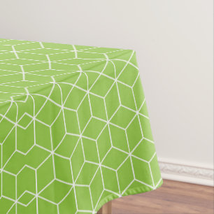 Explore Modern Optical Illusions with Cube Pattern Tablecloth