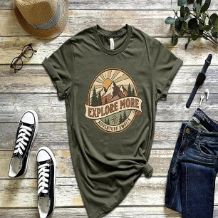 EXPLORE MORE – Adventure Awaits   Retro Outdoor  T-Shirt