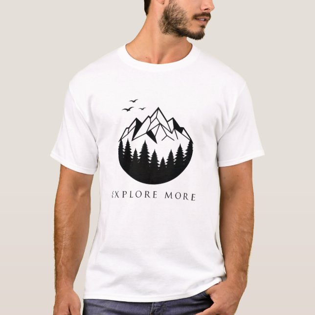 Explore More Geometric Mountain T-Shirt (Front)