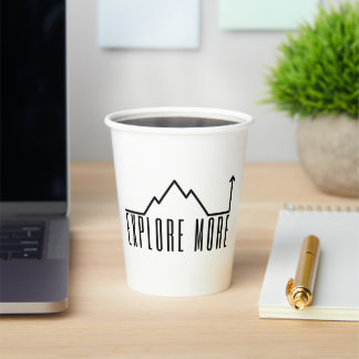 Explore More Minimalist Mountain Paper Cups 9oz