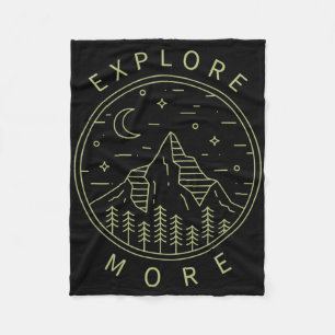 Explore More Minimalist Mountains Hiking Hiker Roc Fleece Blanket