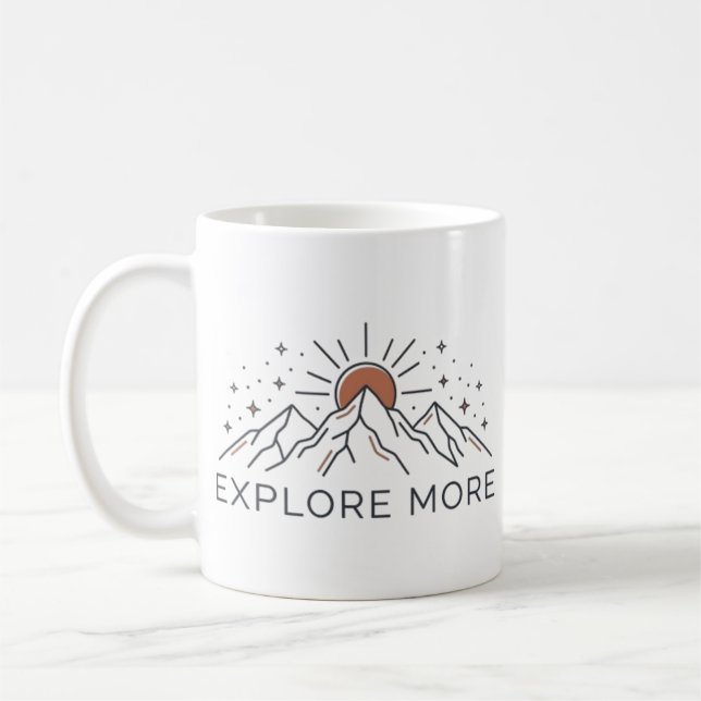 Explore More Mountain Adventure Coffee Mug (Left)