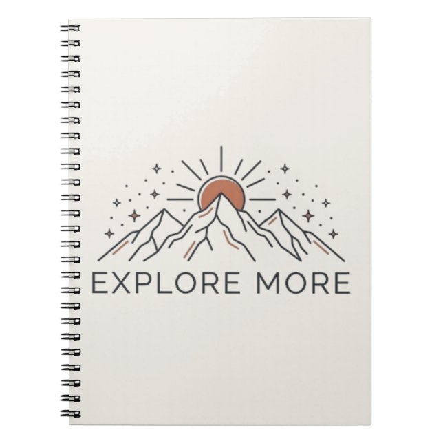 Explore More Mountain Adventure Notebook (Front)