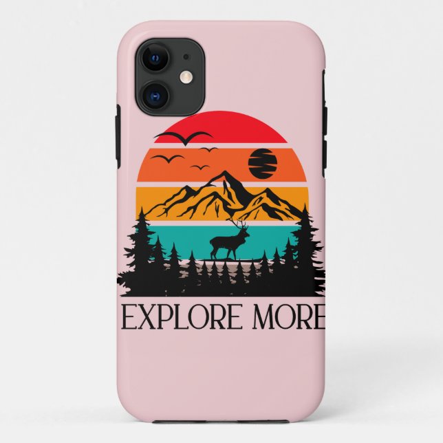 Explore More Mountain Nature Adventure Outdoor Case-Mate iPhone Case (Back)