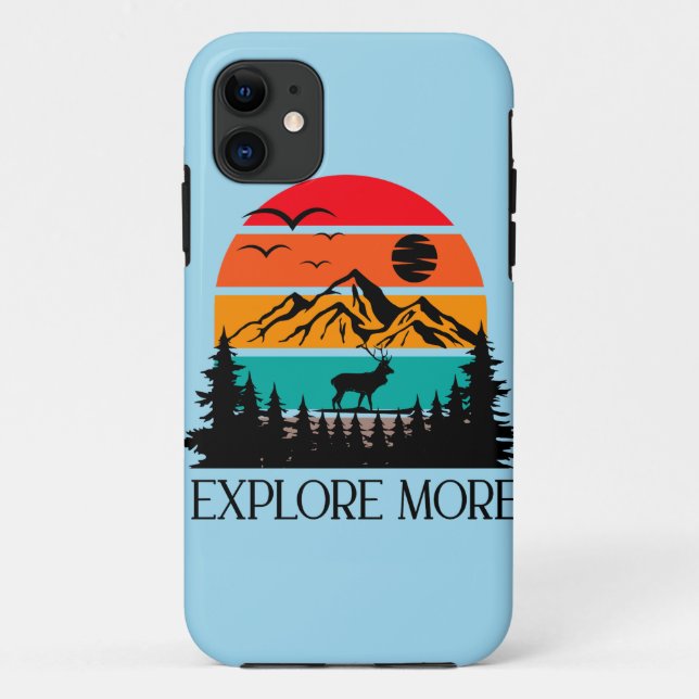 Explore More Mountain Nature Adventure Outdoor Case-Mate iPhone Case (Back)