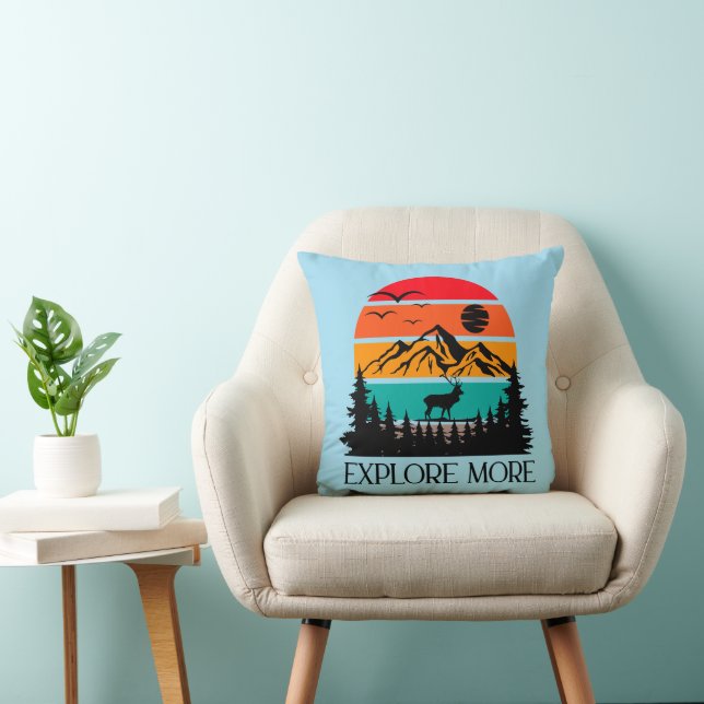 Explore More Mountain Nature Adventure Outdoor Cushion (Chair)