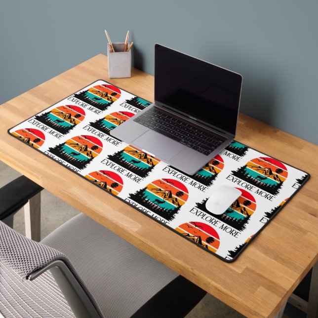 Explore More Mountain Nature Adventure Outdoor Desk Mat (Office 2)