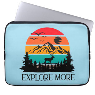 Explore More Mountain Nature Adventure Outdoor Laptop Sleeve