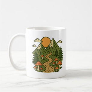 Explore More Mountains Mushroom Hiking Adventure Coffee Mug