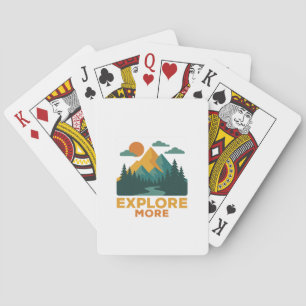 Explore More – Retro Mountain & Forest Adventure Playing Cards