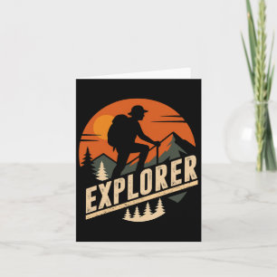 Explore More Trekking Mountains Camping Funny Expl Card