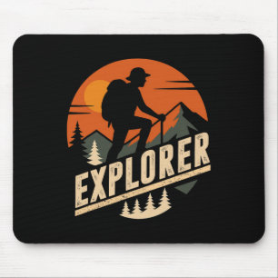 Explore More Trekking Mountains Camping Funny Expl Mouse Pad
