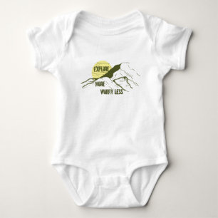 Explore more worry less hiking lover baby bodysuit