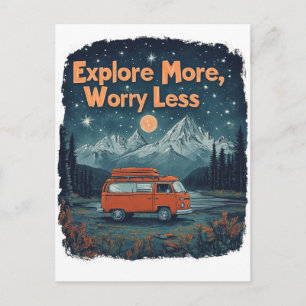 Explore More, Worry Less Postcard
