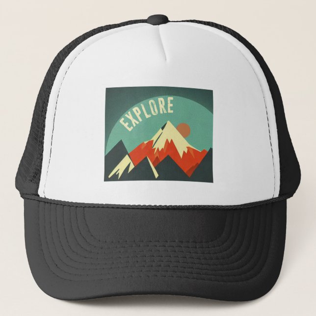 Explore Mountains Trucker Hat (Front)