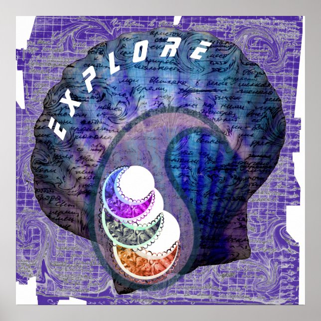 Explore Mysterious Sea Poster Print (Front)