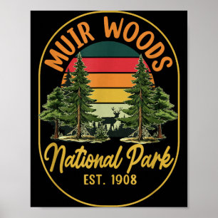 Explore nature at muir woods est 1908 national poster