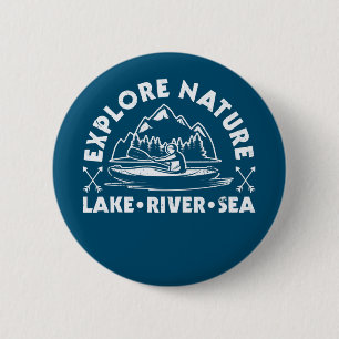 Explore Nature: Kayaking Adventures 6 Cm Round Badge