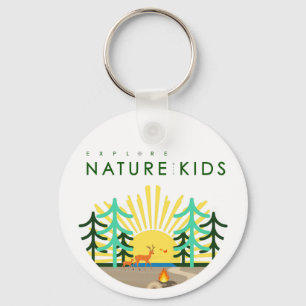 Explore Nature with Kids Magnet Keychain