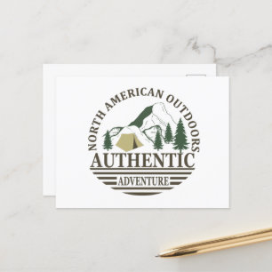 Explore north American outdoor hiking adventure Holiday Postcard