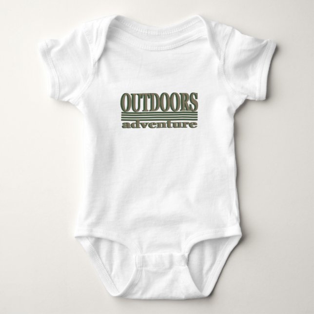 Explore outdoor hiking logo for hikers baby bodysuit (Front)