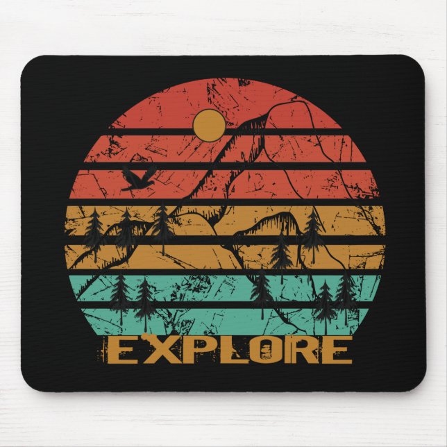 Explore outdoor vintage mouse pad (Front)