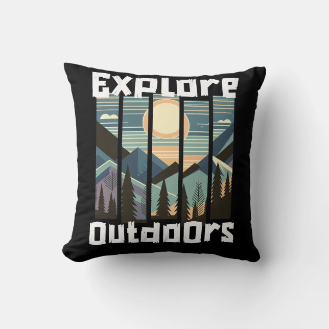 Explore Outdoors landscape Cushion (Front)