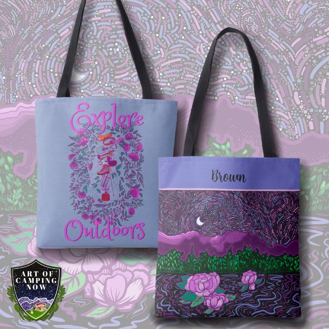Explore Outdoors Nature Camping Trip tote Bag (Creator Uploaded)