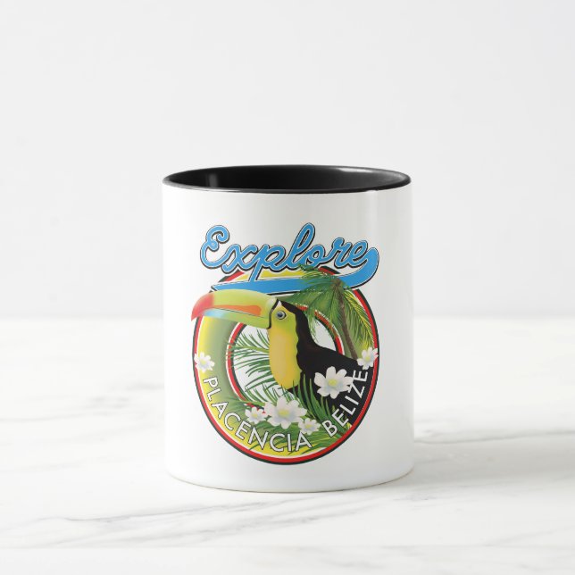 Explore Placencia Belise travel logo Mug (Center)