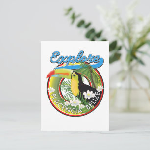 Explore Placencia Belise travel logo Postcard