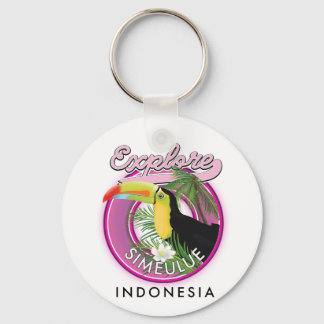 Explore Simeulue Indonesia logo. Key Ring