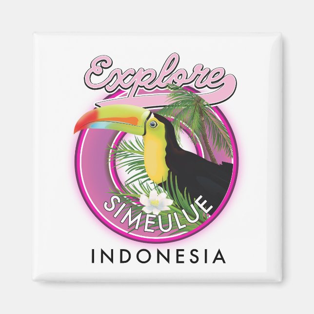 Explore Simeulue Indonesia logo. Magnet (Front)