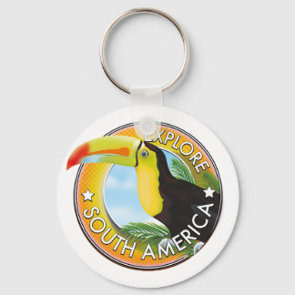Explore South America vintage logo Key Ring