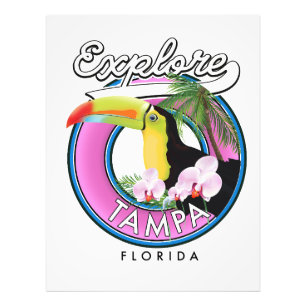 Explore Tampa Florida retro logo Photo Print
