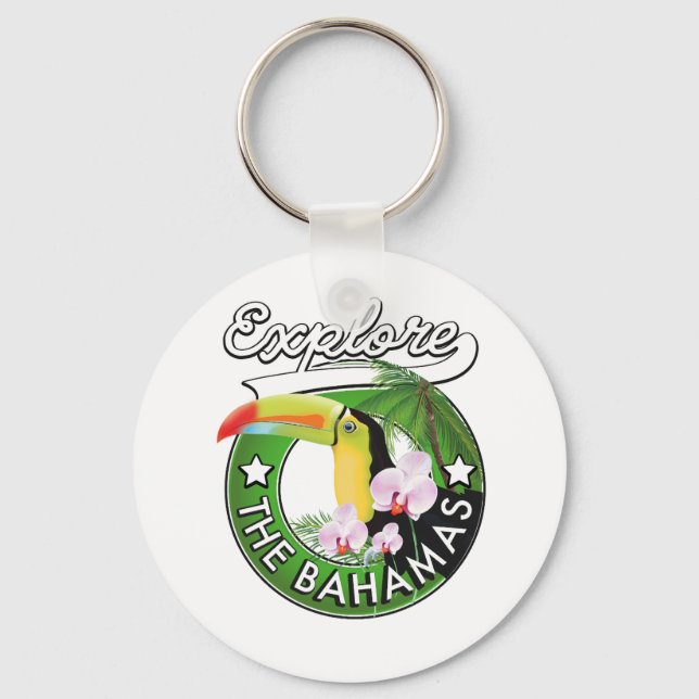 Explore the Bahamas logo Magnet Key Ring (Front)