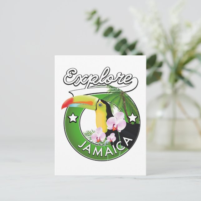 Explore the Bahamas logo Postcard (Standing Front)